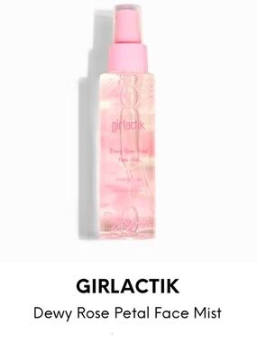 GIRLACTIK Dewy Rose Petal Face Mist NEW! FULL SIZE!